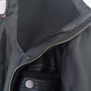 Faux leather moto jacket